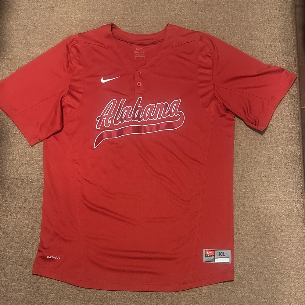 Nike Crimson Alabama Script Jersey